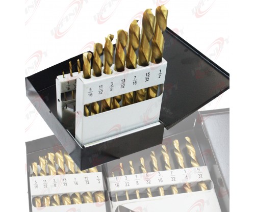  NEIKO 1/16"-1/2" Industrial 15pc Left Hand Drill Bit Set Tools 10037A